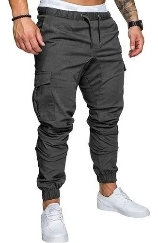 Imagen 6 de 8 de Pack X2 Pantalones Cargo Hombre Gabardina Elastizada Jogger