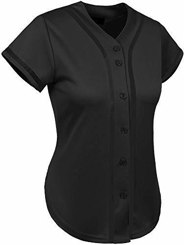 Imagen 1 de 5 de Sombrero Y Más Allá Mujeres Botón De Béisbol Tee Short Sleev