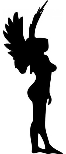 Angel Standing Silhouette Angels And Wings Ws-15298
