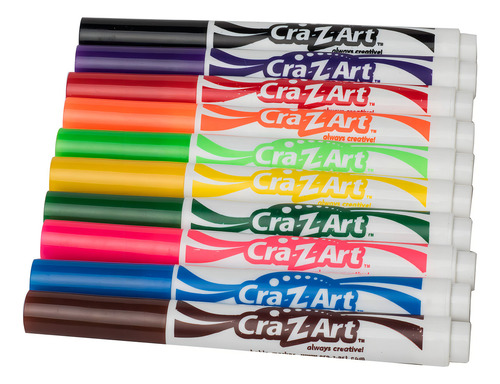 Cra-z-art Marcadores Clásicos Lavables De Línea Ancha, 10. Color Variado