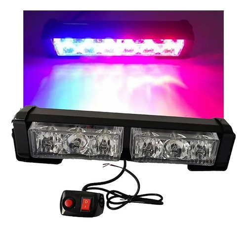 Led 6 Strober Azul/rojo Alta Calidad 12v-24v