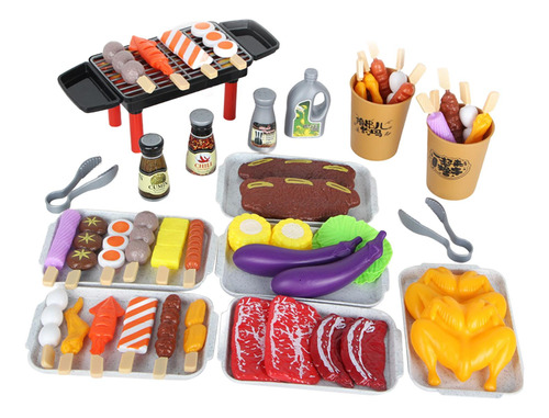 Bbq Grill Playset Toy Play Food Bbq Sets Barbacoa Camping