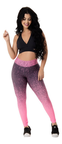 Calça Legging  Estampada Cós Modelador Alto Fitness Academia