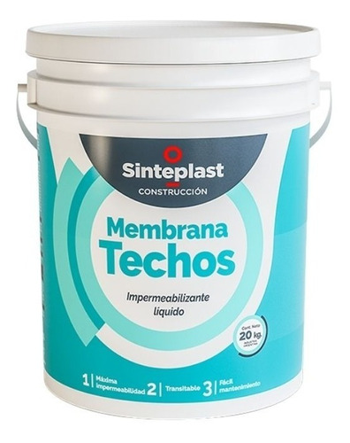 Membrana Liquida Techos Impermeabilizante Sinteplast 20kg