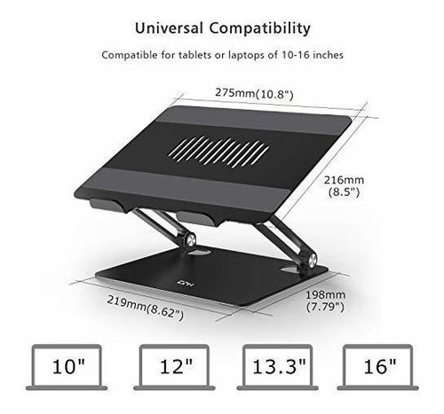 Imagen 3 de 7 de Laptop Stand, Epn Adjustable Laptop Holder, Multi-angle Lap