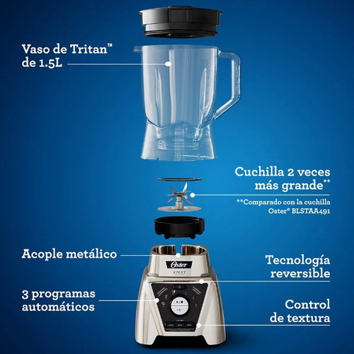 Imagen 7 de 9 de Licuadora Oster Blst3bc2t Xpert Blend Go 2l Jarra Tritan
