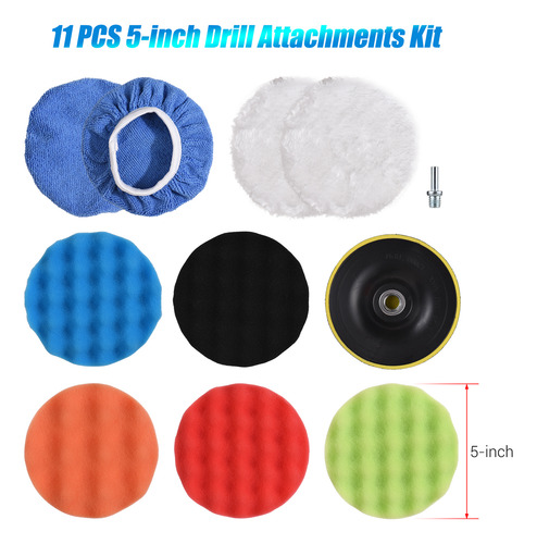 Kit De 11 Almohadillas Para Pulir Coches De 5 Pulgadas, Espu