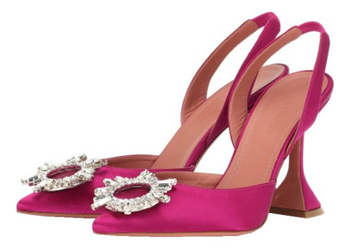 Tacones Altos Crystal Slingback Zapatos De Novia Tacones Tri