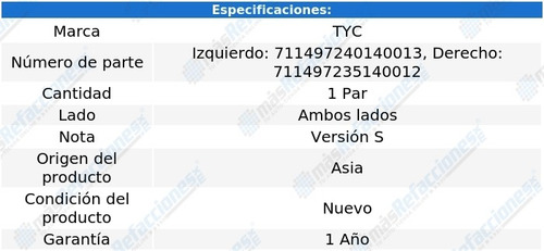 Par Faros Mini Cooper 08-12 Tyc