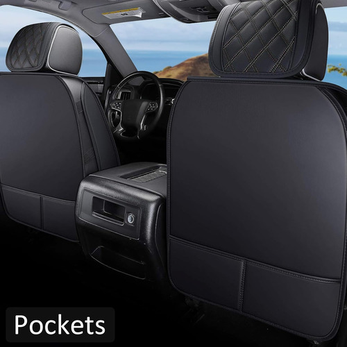 Roccs Fundas De Asiento De Cuero De 5 Asientos, Juego Comple