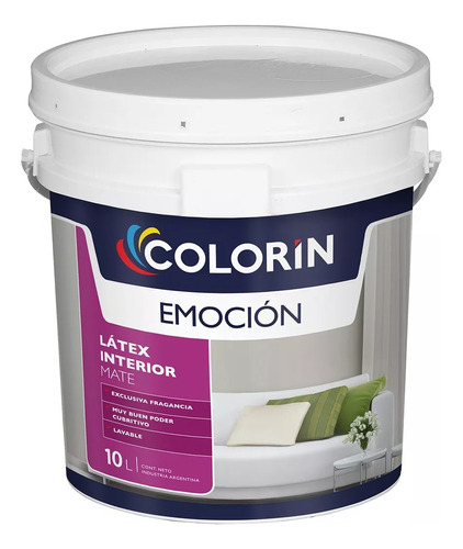 Latex Emocion Mate Colorin X 10 Lts. Pintureria Don Luis Mdp
