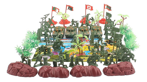 52 Piezas Miniaturas Brinquedos Modelo Militar Soldado Plays