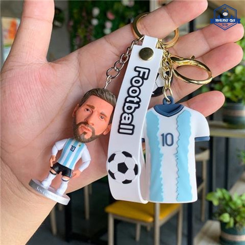 Camiseta Con Llavero Football Star C Luo Messi World Cup