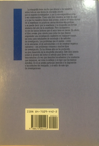 Libro La Escuela Por Dentro La Etnografia En La Investigacio