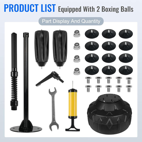 Reflex Speed Bag - Saco De Boxeo De Base Gruesa, Con Altura