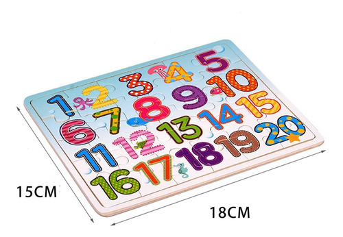 Bloques De Clasificación De Números 18cmx15cm Números