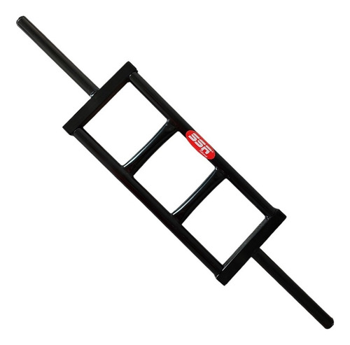 Barra Romana 87cm 1 Crossfit Triceps Pesas Gym + Seguros Color Negro