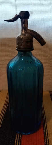 Botella Azul De Soda La Argentina-22 