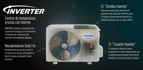 Imagen 3 de 3 de Minisplit 1 Ton. 12000 Btus 110v Inverter S/frio Panasonic