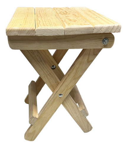 Banco Plegable Mardam Madera De Pino Reforzado Black