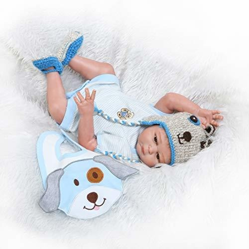 Imagen 5 de 8 de Npkdoll 22 Realista Reborn Baby Boy Dolls Silicona Ojos De