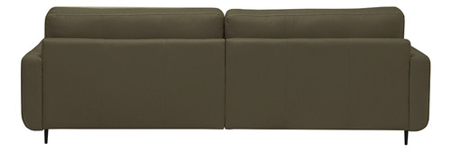 Sofá Isaac 3 Lugares 210cm Couro Fendi