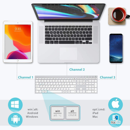 Teclado Inalámbrico Para Macbook Windows Android Numerico
