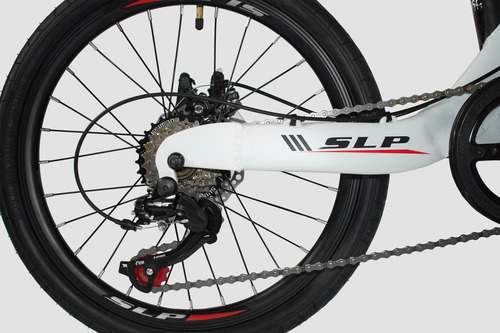 Bicicleta Slp Plegable F100 Aluminio 7 Velocidades Shimano Color Blanco Tamaño del cuadro 20