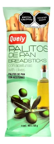 Palitos De Pan Quely Con Aceitunas Negras 50 G