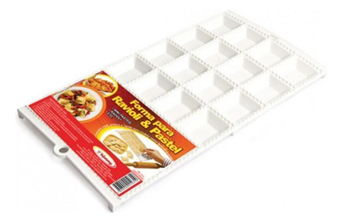 Forma Injetemp Mini Pastel Ravioli Fabricado Em Plástico Branco - Kit De 2