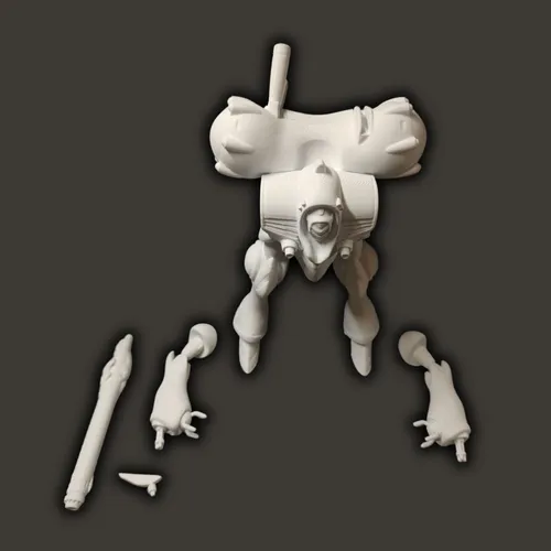 Robotech Zentraedi Queadluun-rau 17cm De Alto Color Blanco