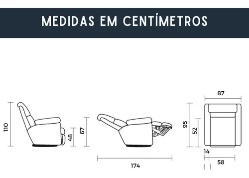Poltrona Do Papai Reclinável Manual De Massagem Em Corino
