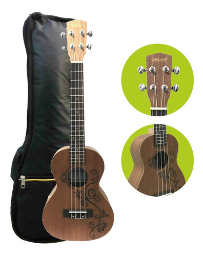 Ukelele Tenor Ashland Uk196t Con Funda Acolchada La Roca