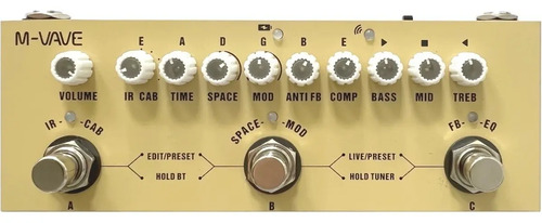 Pedal de efeito M-Vave Cube-Baby AC creme