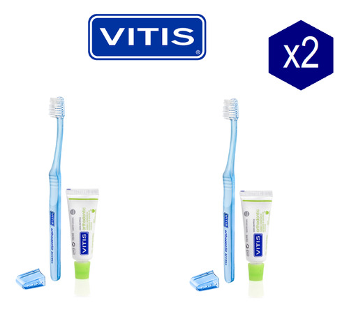 Cepillo Vitis Orthodontic Access + Mini Pasta Pack X2 Un