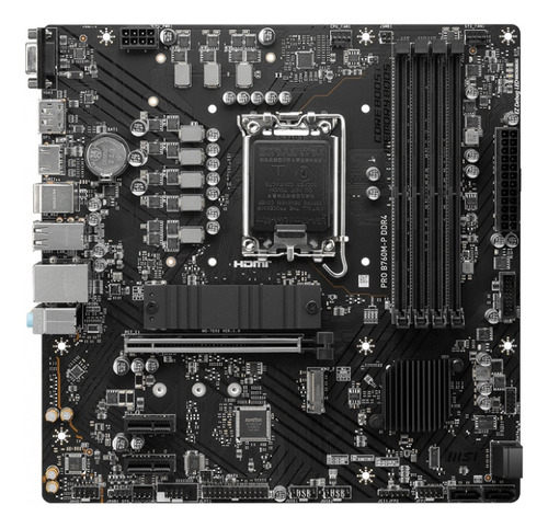 Tarjeta Madre Msi, Pro B760m-p Ddr4, Micro-atx, Hdmi, 128 Gb