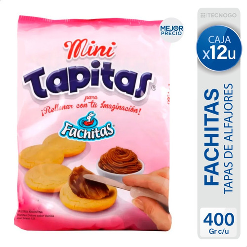 Caja Galletitas Fachitas Mini Tapitas Rellenas Dulces Pack