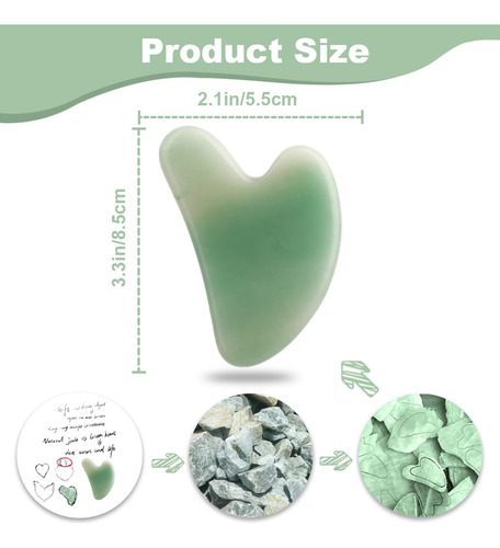 Gua Sha Facial De Jade Para Cuidado De La Piel