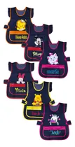 Comprar 6 Batas Educadora De Mezclilla Con Olan\u002Fmaestra Preescolar