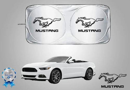 Parasol Cubresol Ventosas Impreso Mustang Shelby 4.6l 2016