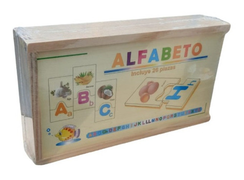 Juego Didactico Alfabeto (26 Pzas.)  De Madera 