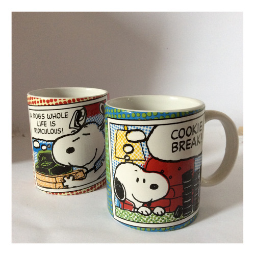 2 Taza Snoopy Grandes Ceramica