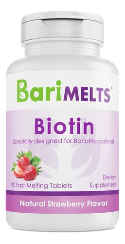 Vitaminas Barimelts Biotin, Sin Azcar, Naturales, Sabor Fres