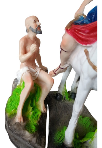 San Martin Caballero Tradicional Negocio Escultura Abundanci Color Rojo
