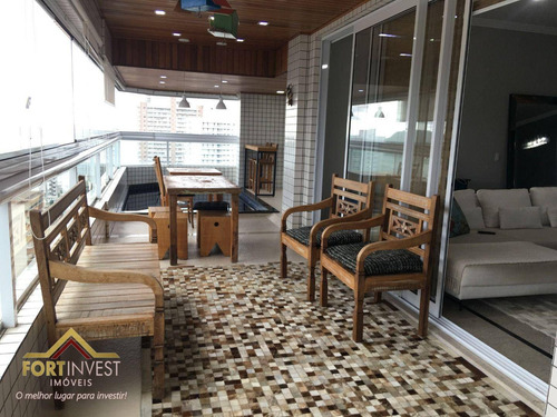 Imagem 16 de 30 de Apartamento Com 4 Dormitórios Porteira Fechada À Venda, 205 M² Por R$ 1.950.000 - Canto Do Forte - Praia Grande/sp - Ap3998