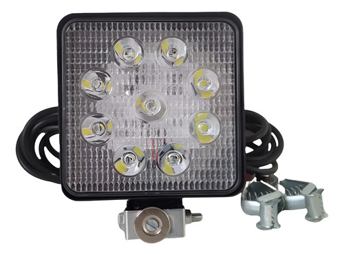 Cordão De Luz Refletor 12v/24v 27w Com Garras P/ Baterias