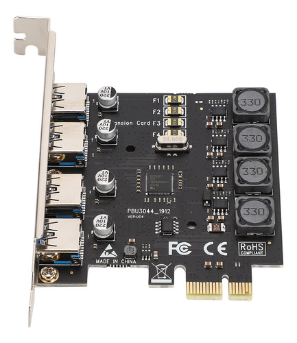 Adaptador De Placa De Expansão Pci-e De 4 Portas Para Usb 3.