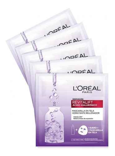Pack Dia 5 Mascarillas Revitalift Ácido Hialurónico L'oréal