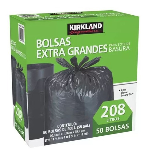 Kirkland Signature Bolsas Extra Grandes Para Basura 50 Pz