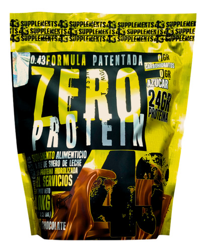 Proteína Zero Hidrolizada 43 Supplements Bolsa 1kg Con Bcaas